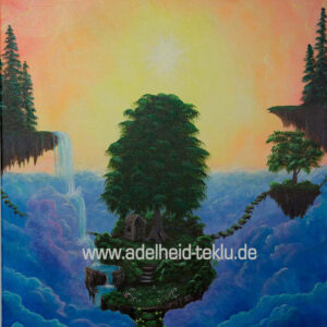 Der verborgene Garten im Himmel - Original Gemälde