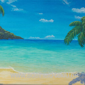 Traum unter Palmen - Original Gemälde